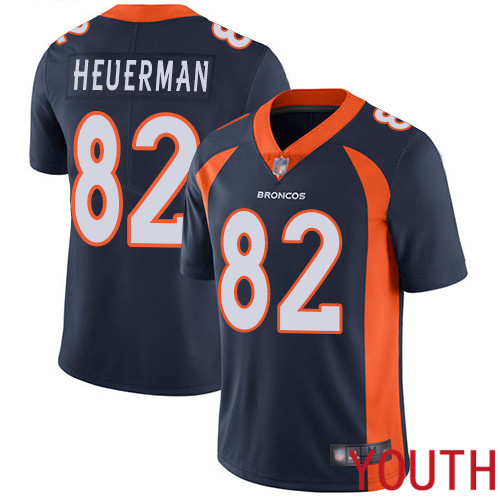 Youth Denver Broncos #82 Jeff Heuerman Navy Blue Alternate Vapor Untouchable Limited Player Football NFL Jersey